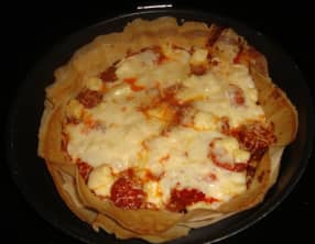 Tarte brick au chorizo et 3 fromages