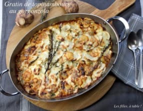 Gratin de topinambours au gorgonzola