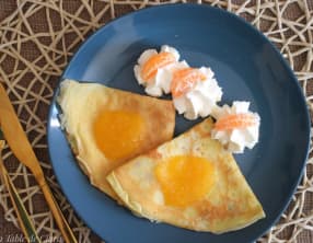 Crêpes coulis et chantilly de clémentines