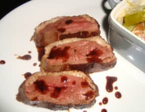 Magret de canard au miel au safran