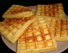Gaufre comme un gâteau moelleux