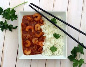 Crevettes sauce aigre douce