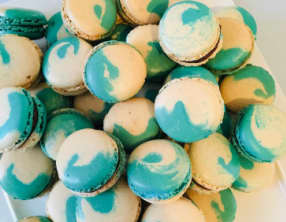 Macarons coco et chocolat au lait