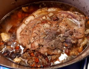 Rouelle de porc braisée