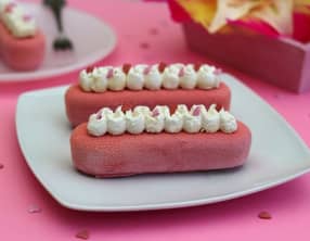 Entremets framboise et chocolat blanc