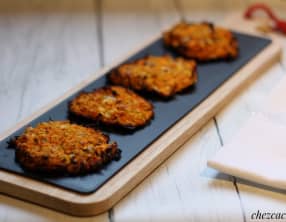 Galettes de carottes à la féta