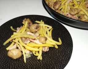 Poêlée de haricots beurre aux marrons