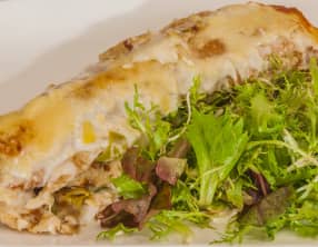 Crêpes farcies aux champignons et aux poireaux