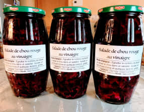 Salade de chou rouge au vinaigre