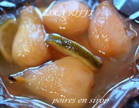 Petites poires au sirop