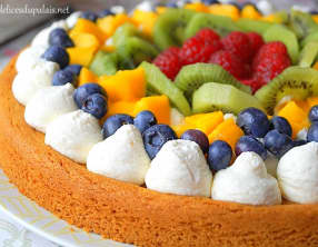 Tarte crème mascarpone sur palet breton