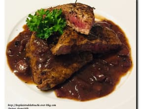 Rumsteck sauce à l'échalote