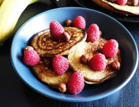 Pancakes healthy à la banane et flocons d’avoine