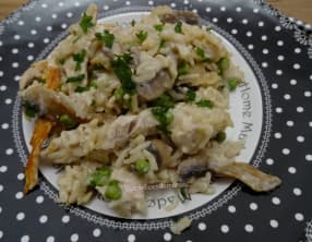 Emincés de dinde au riz et légumes