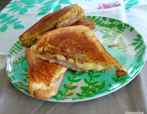 Croque monsieur avec pain brioché