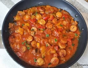 'Rougail saucisse' à la ratatouille