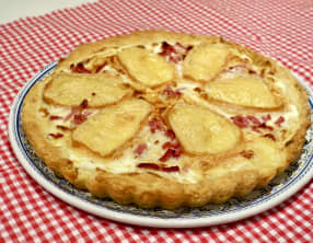 Tarte au maroilles et lardons