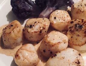 Coquilles Saint-Jacques, sauce vanille