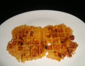 Gaufres aux pommes de terre et chorizo