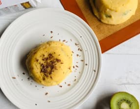 Flan de polenta au lait de coco et aux fruits frais