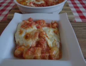 Gnocchis à la ricotta et parmesan, gratinés à la mozzarella