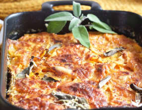 Gratin de butternut sauge et moutarde