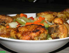 Couscous aux pilons de poulet épicés et légumes