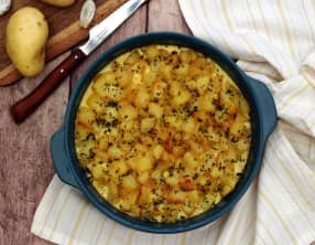 Gratin de poulet et pommes de terre
