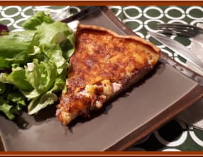 Quiche au bacon, cheddar et comté