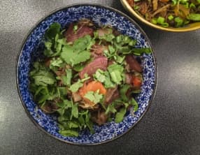 Wok de vermicelles de « soja  aux légumes 