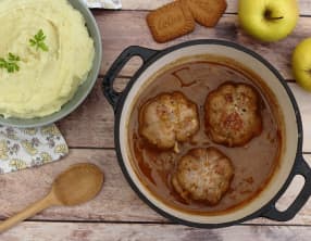 Paupiettes de veau à la bière, pomme et spéculoos
