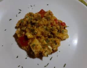 Risotto calmars et chorizo