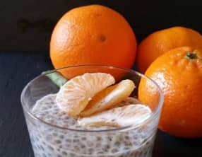 Verrine de chia aux agrumes et vanille