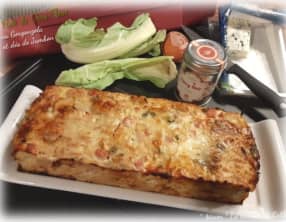 Flan de chou fleur au Gorgonzola et dés de jambon