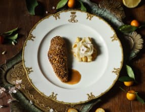 Bigarade de caneton, maltaise d’asperges