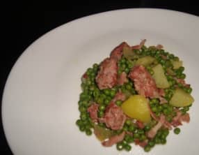 Poêlée de petits pois à l'ancienne