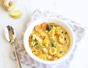 Curry de poireaux et de carottes