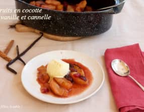Cocotte de pommes et poires aux épices