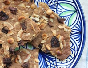 Biscuit croquant comme un faux cookie exotique