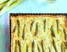 Tarte aux asperges vertes et ricotta