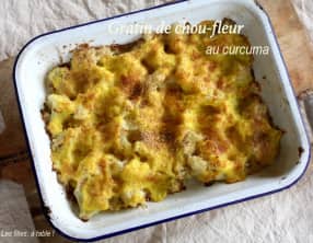Gratin de chou-fleur au curcuma