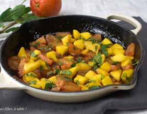 Poêlée d’ananas et mangue