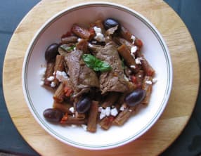 Roulés de veau à la feta et aux olives Kalamata