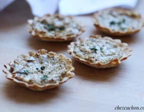 Mini-tartelettes express aux champignons et chèvre frais