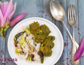 Aloo palak ou curry de patate douce aux épinards