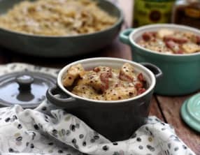 Poulet au cidre, bacon et moutarde à l'ancienne