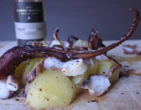 Poulpe fumé en tapas