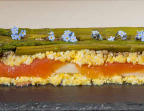 Terrine d'asperges à la truite fumée