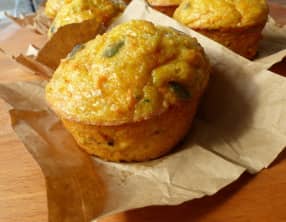 Muffins de quinoa aux carottes et au chèvre frais