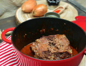 Rôti de paleron de boeuf confit en cocotte